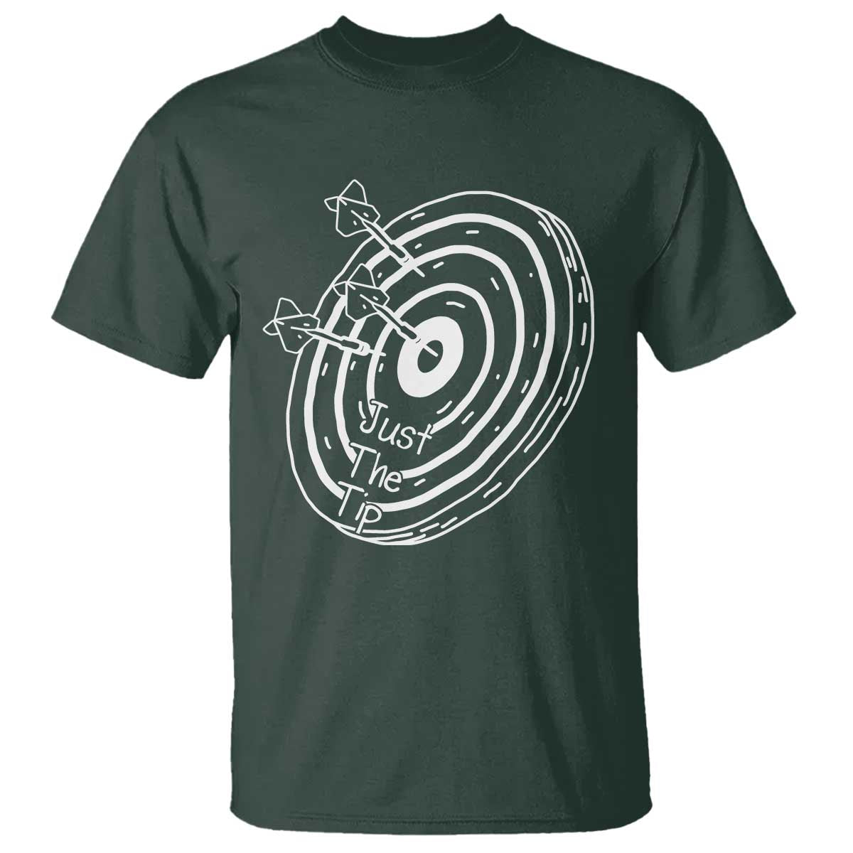 Funny Dirty Humor Dart Player T Shirt Just The Tip - Wonder Print Shop