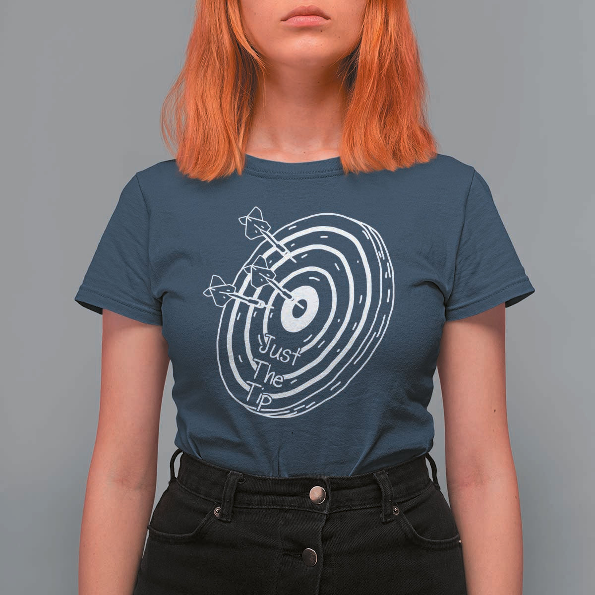 Funny Dirty Humor Dart Player T Shirt For Women Just The Tip - Wonder Print Shop