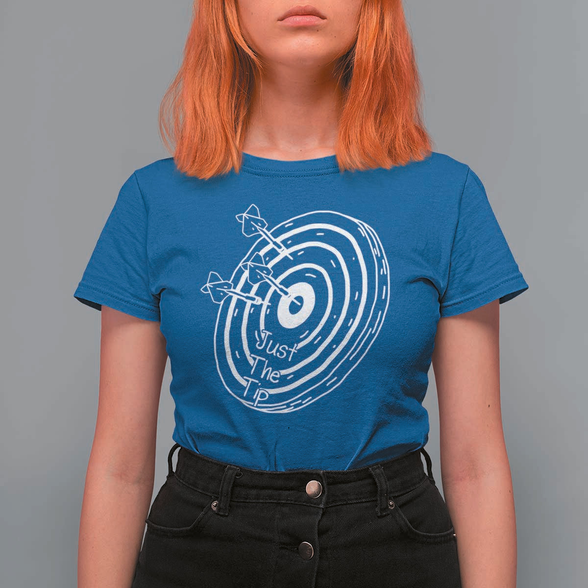 Funny Dirty Humor Dart Player T Shirt For Women Just The Tip - Wonder Print Shop