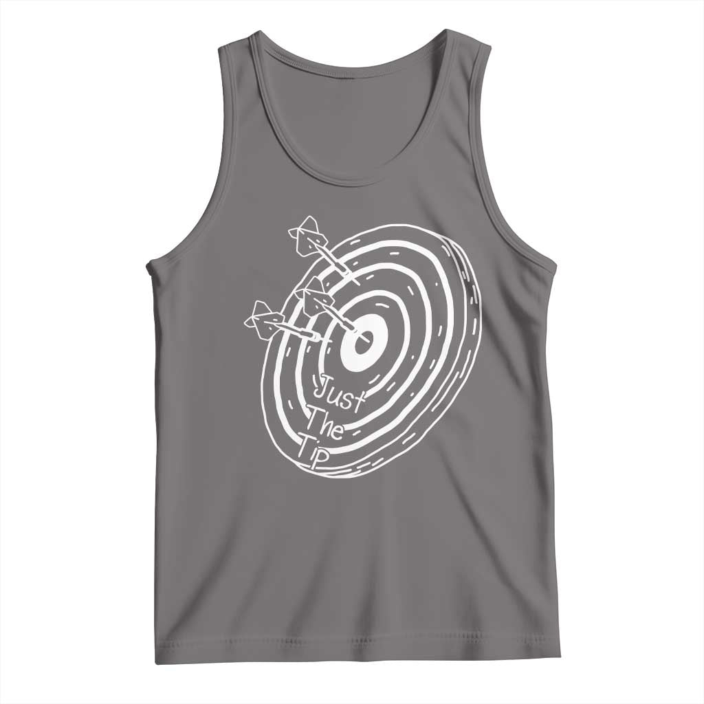 Funny Dirty Humor Dart Player Tank Top Just The Tip - Wonder Print Shop