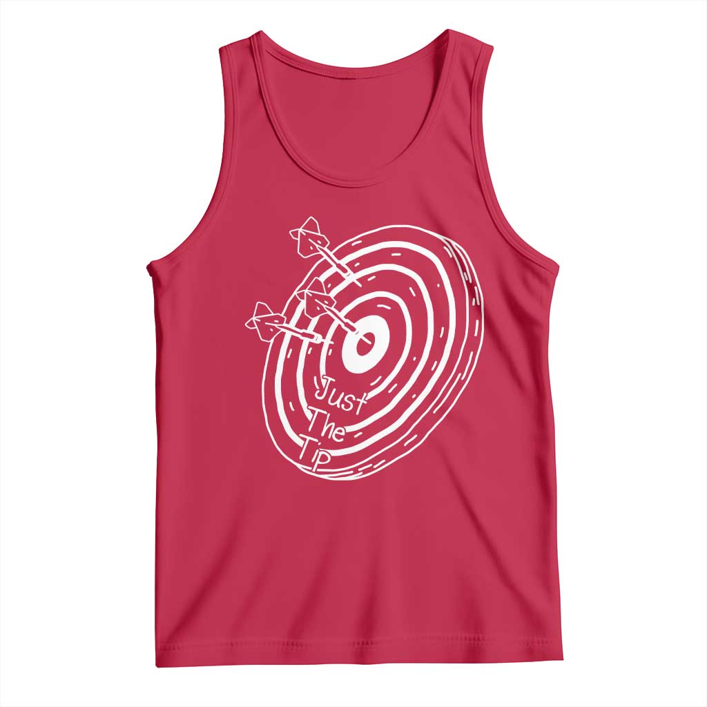 Funny Dirty Humor Dart Player Tank Top Just The Tip - Wonder Print Shop