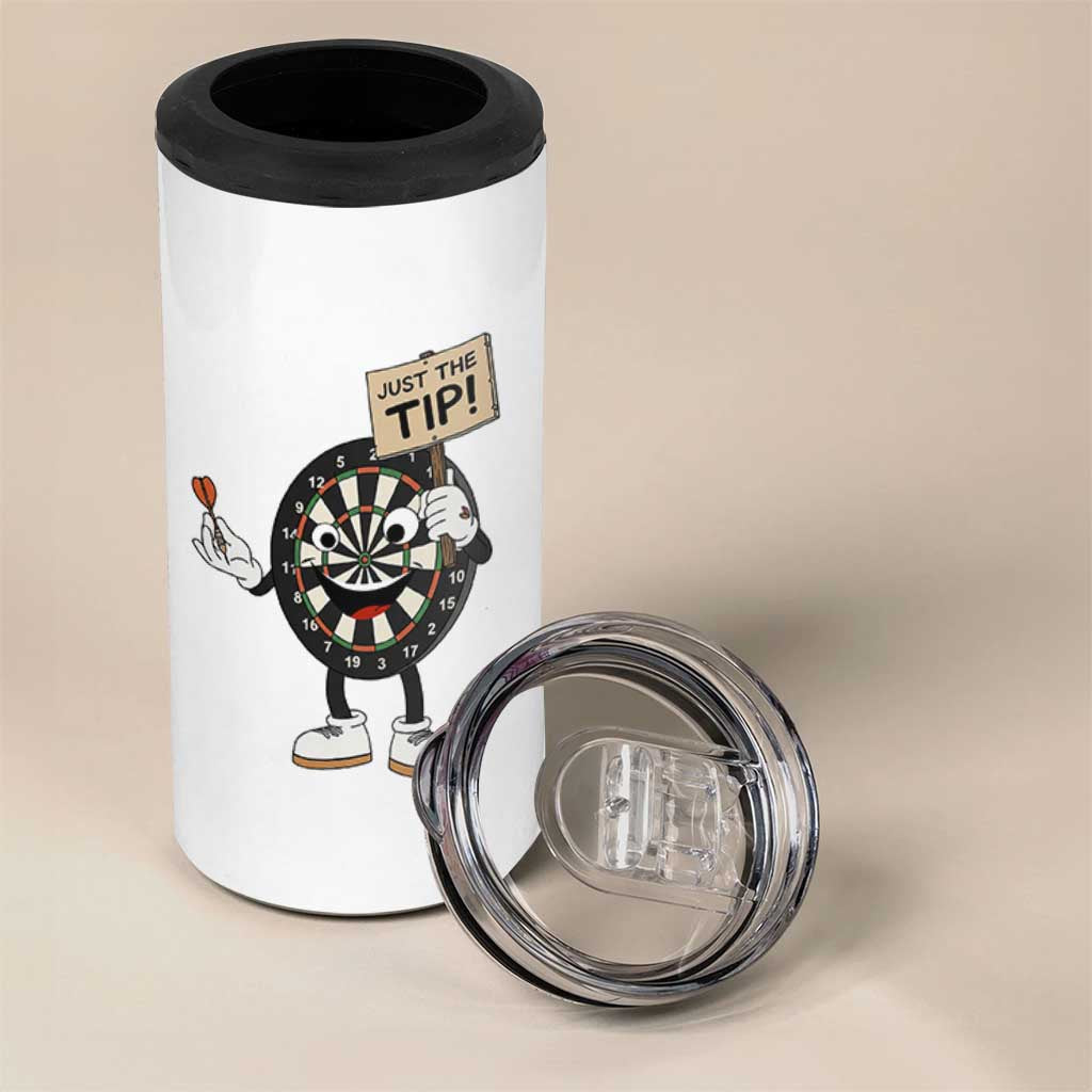 Just The Tip Quote 4 in 1 Can Cooler Tumbler Dirty Humor Dartist Gift - Wonder Print Shop