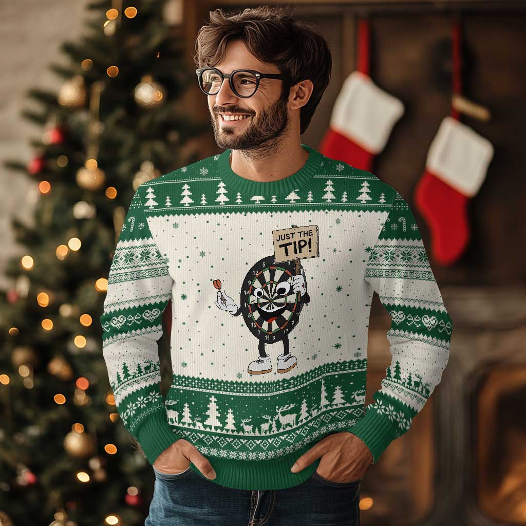 Just The Tip Quote Ugly Christmas Sweater Dirty Humor Dartist Gift - Wonder Print Shop