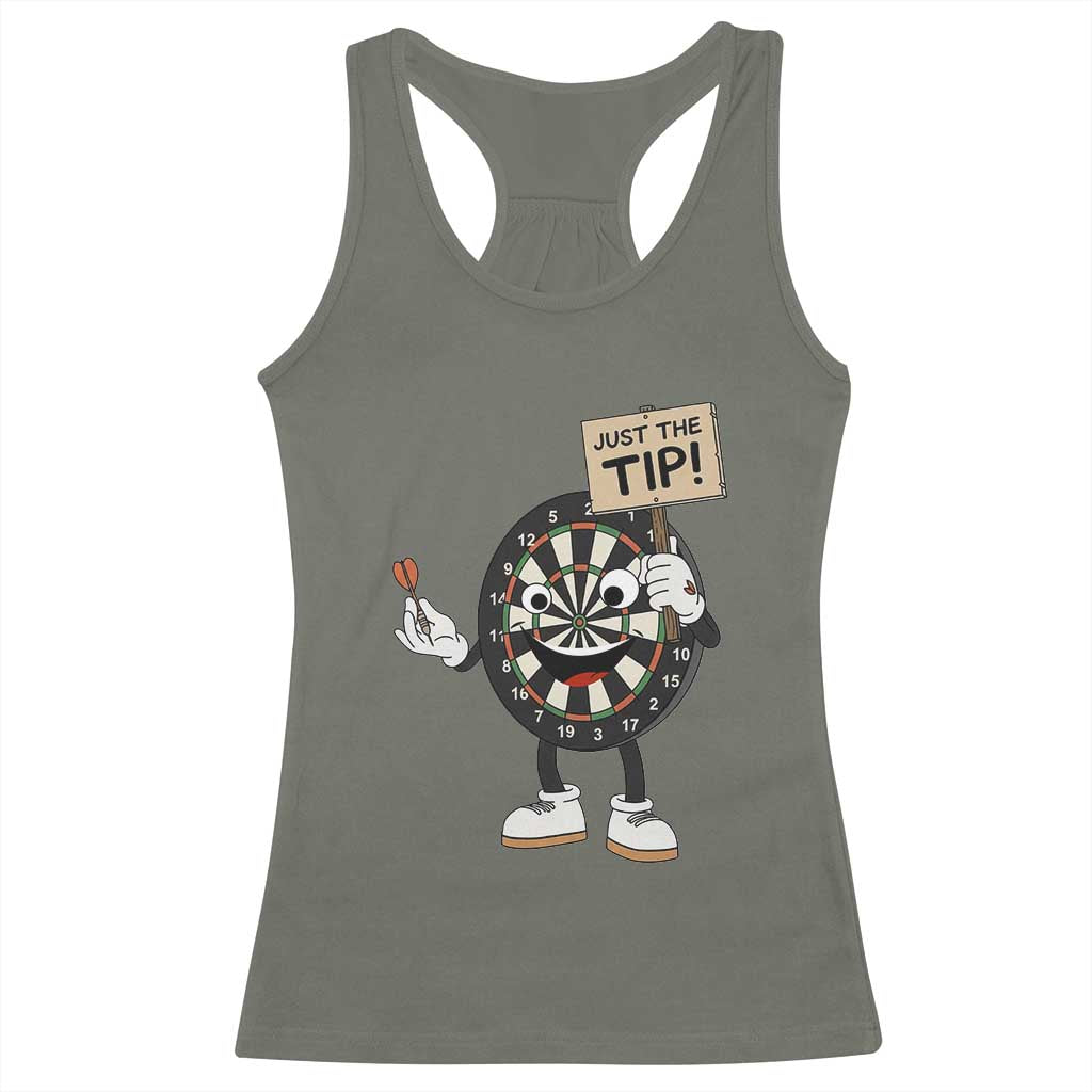 Just The Tip Quote Racerback Tank Top Dirty Humor Dartist Gift - Wonder Print Shop
