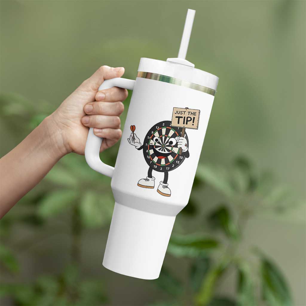 Just The Tip Quote Tumbler With Handle Dirty Humor Dartist Gift - Wonder Print Shop