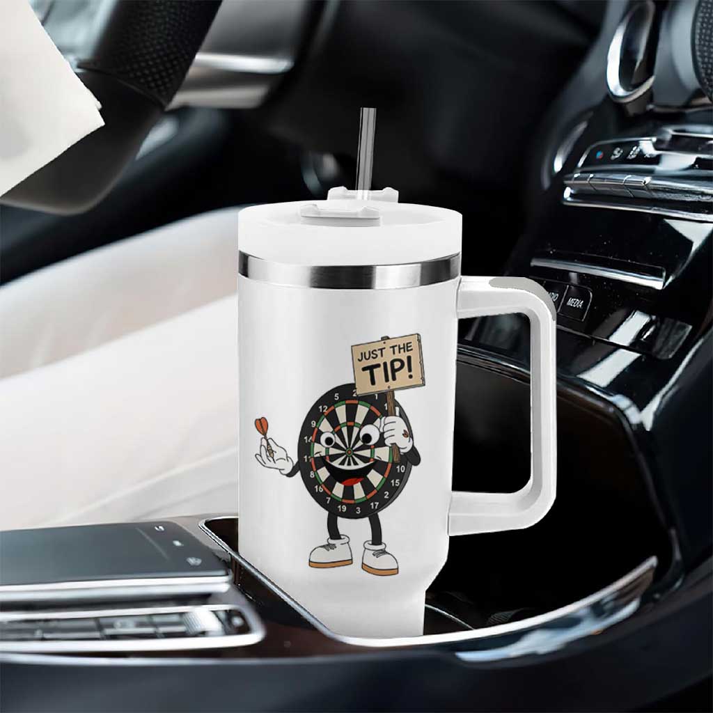 Just The Tip Quote Tumbler With Handle Dirty Humor Dartist Gift - Wonder Print Shop