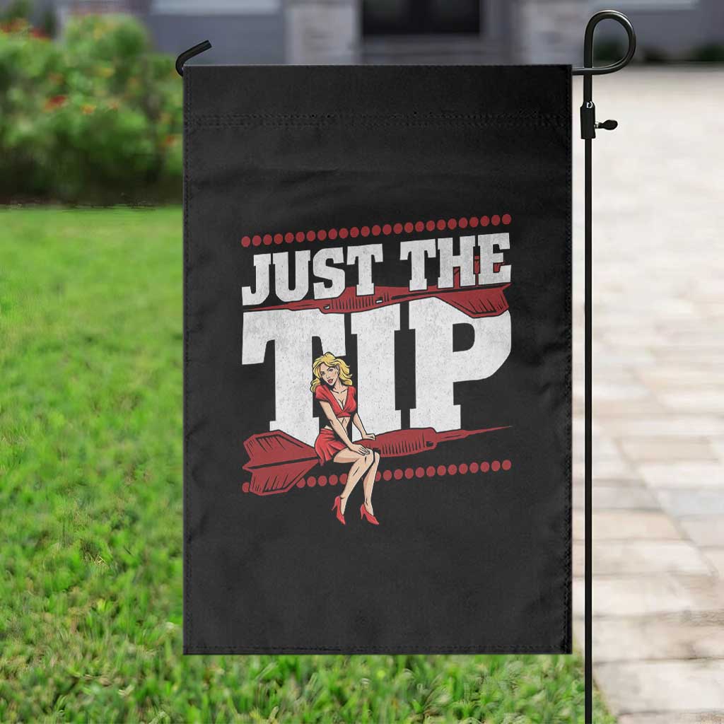 Funny Darts Player Gift Garden Flag Just The Tip - Wonder Print Shop