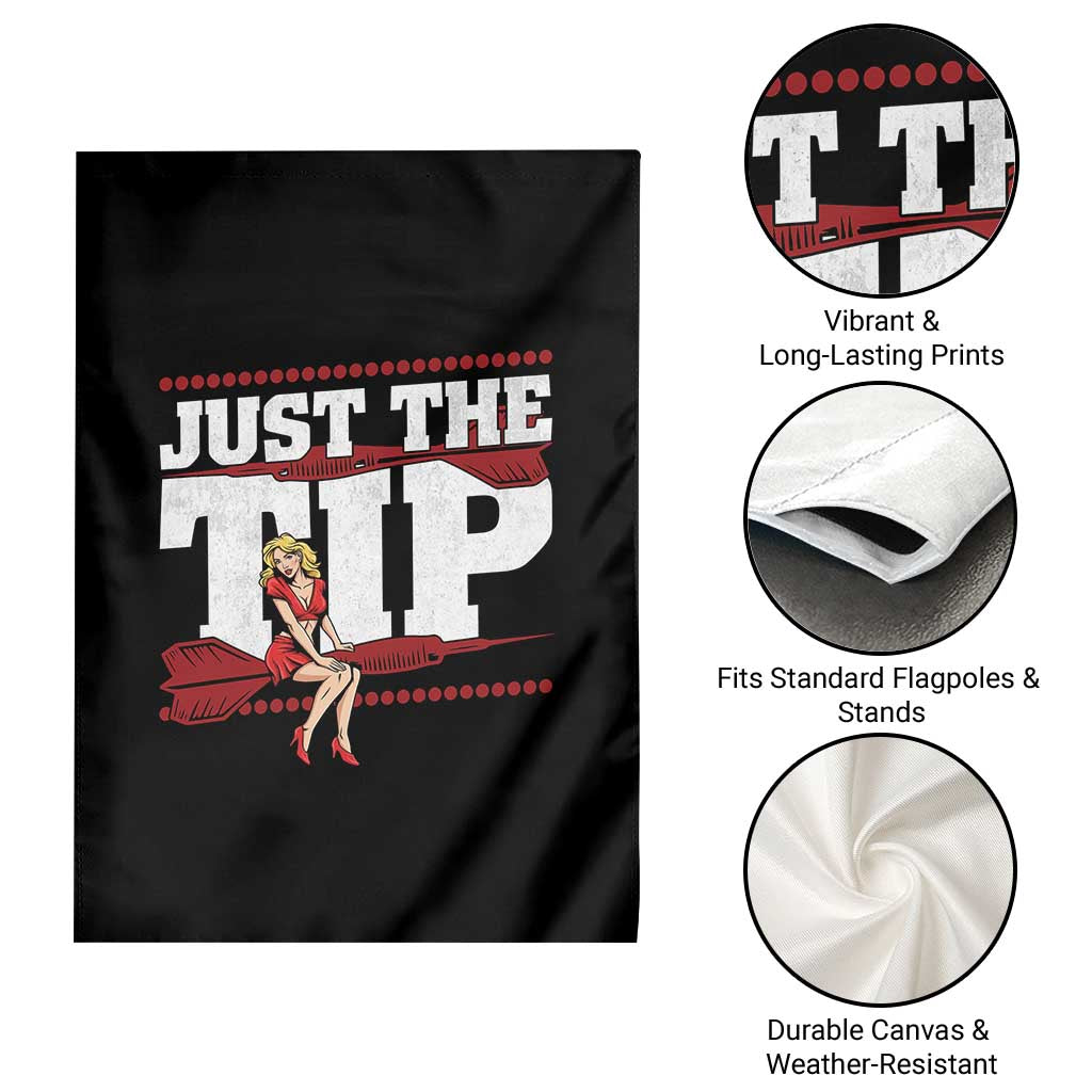 Funny Darts Player Gift Garden Flag Just The Tip - Wonder Print Shop