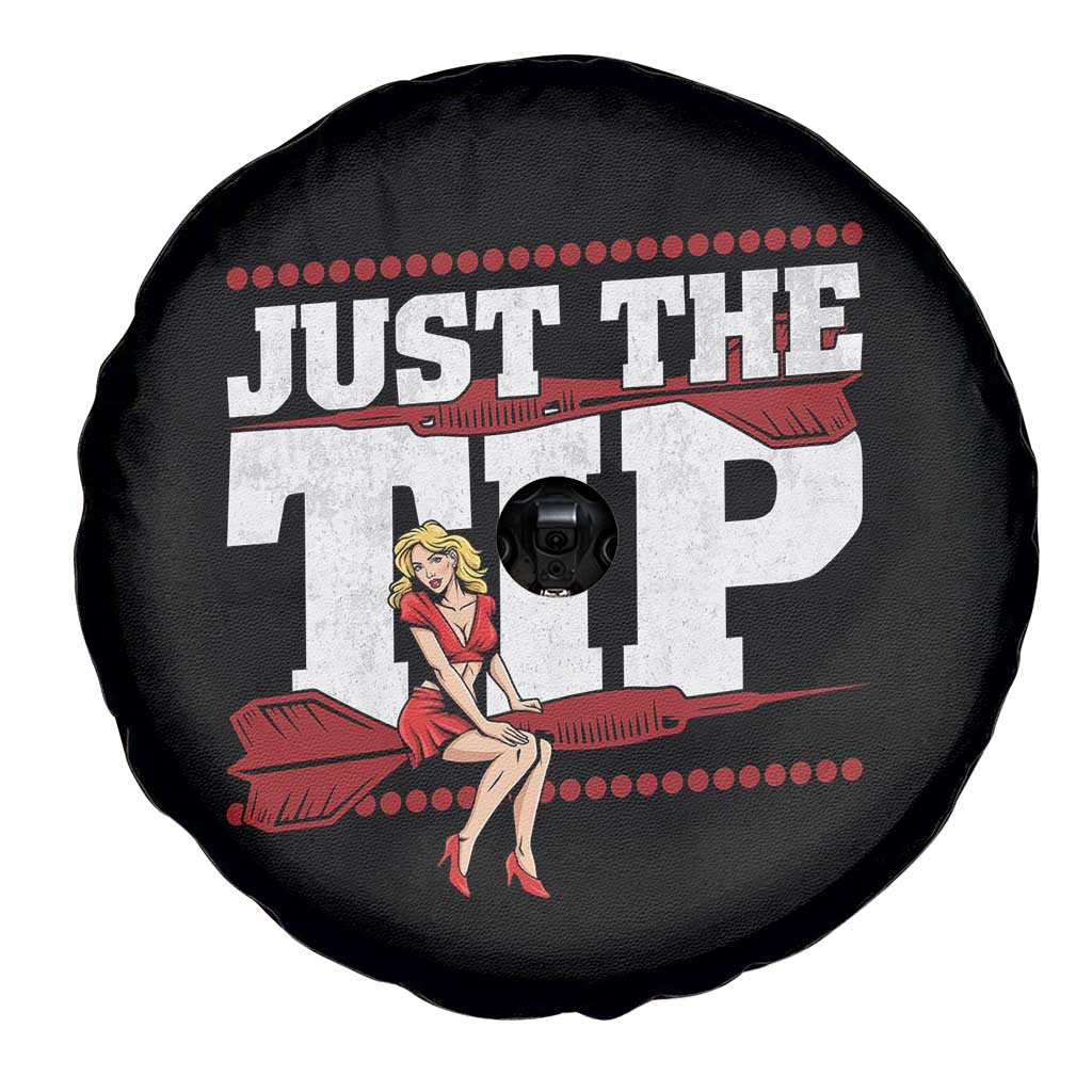 Funny Darts Player Gift Spare Tire Cover Just The Tip - Wonder Print Shop