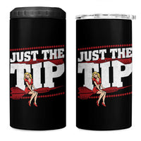 Funny Darts Player Gift 4 in 1 Can Cooler Tumbler Just The Tip - Wonder Print Shop