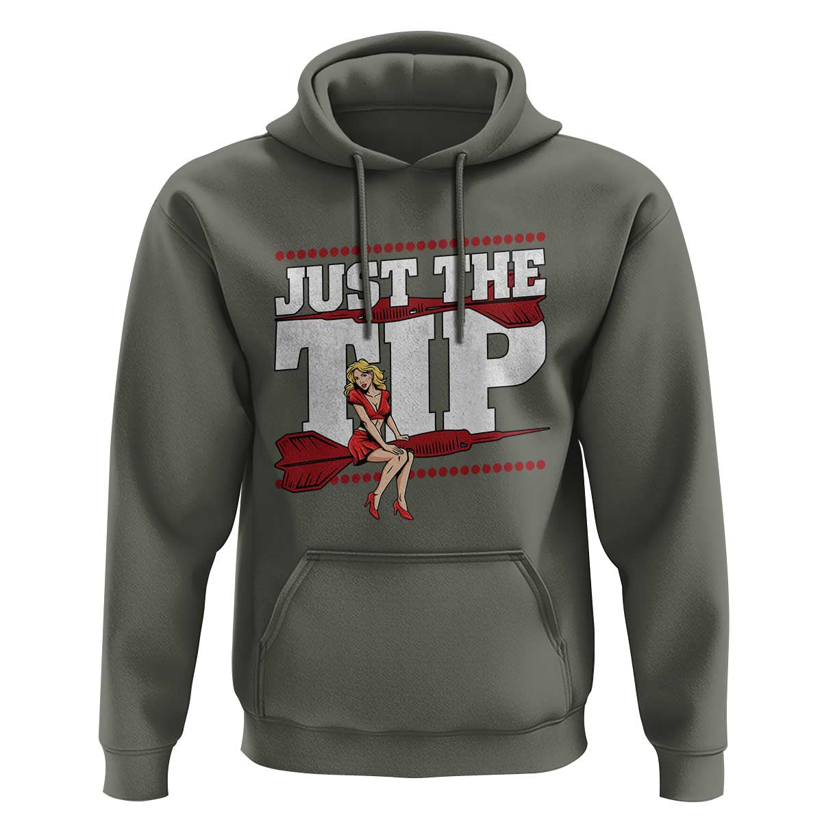 Funny Darts Player Gift Hoodie Just The Tip - Wonder Print Shop