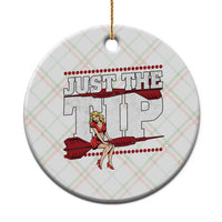 Funny Darts Player Gift Ceramic Ornament Just The Tip - Wonder Print Shop