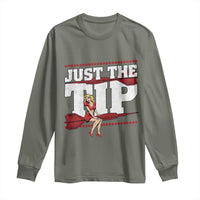 Funny Darts Player Gift Long Sleeve Shirt Just The Tip - Wonder Print Shop