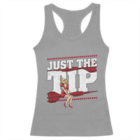 Funny Darts Player Gift Racerback Tank Top Just The Tip - Wonder Print Shop