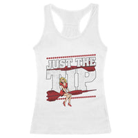 Funny Darts Player Gift Racerback Tank Top Just The Tip - Wonder Print Shop
