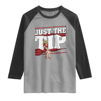 Funny Darts Player Gift Raglan Shirt Just The Tip - Wonder Print Shop