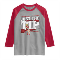 Funny Darts Player Gift Raglan Shirt Just The Tip - Wonder Print Shop