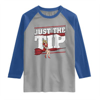 Funny Darts Player Gift Raglan Shirt Just The Tip - Wonder Print Shop