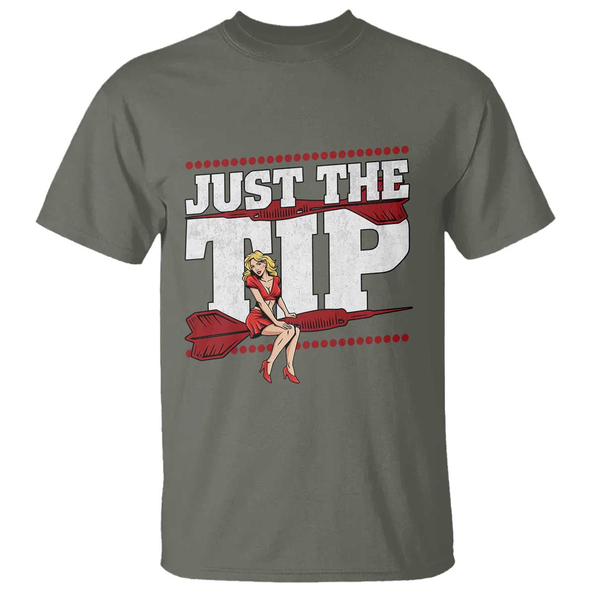 Funny Darts Player Gift T Shirt Just The Tip - Wonder Print Shop