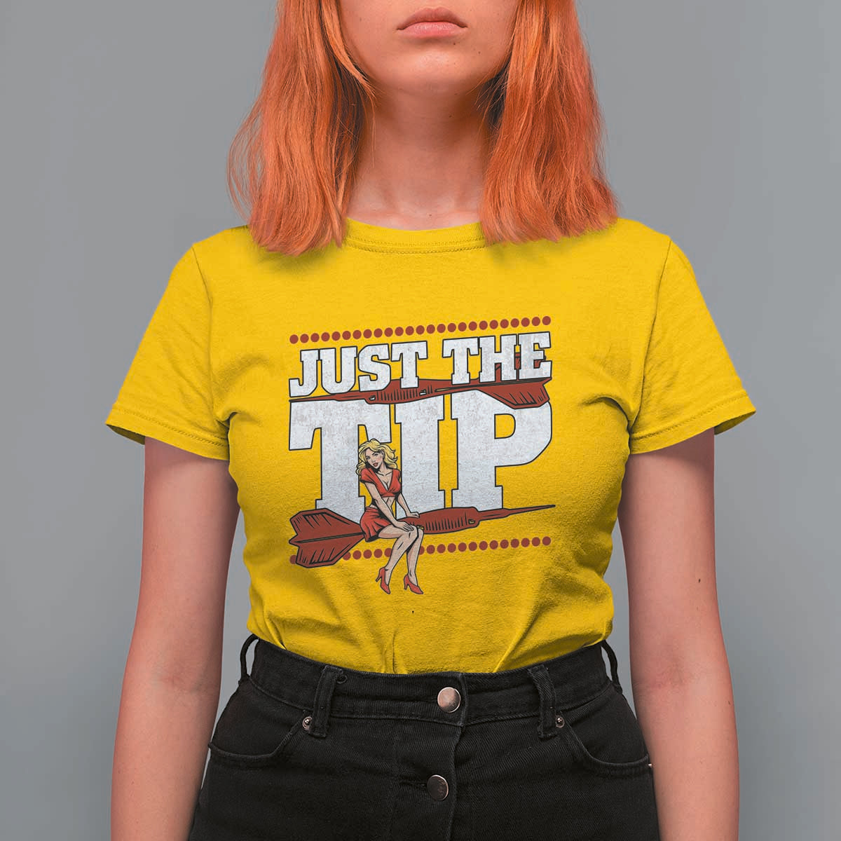 Funny Darts Player Gift T Shirt For Women Just The Tip - Wonder Print Shop