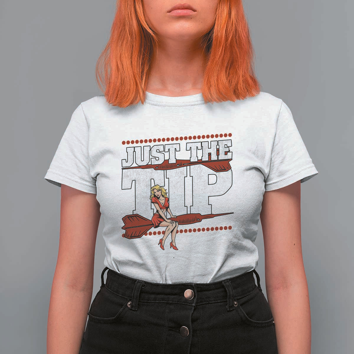 Funny Darts Player Gift T Shirt For Women Just The Tip - Wonder Print Shop