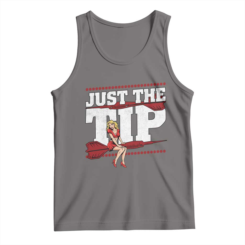 Funny Darts Player Gift Tank Top Just The Tip - Wonder Print Shop