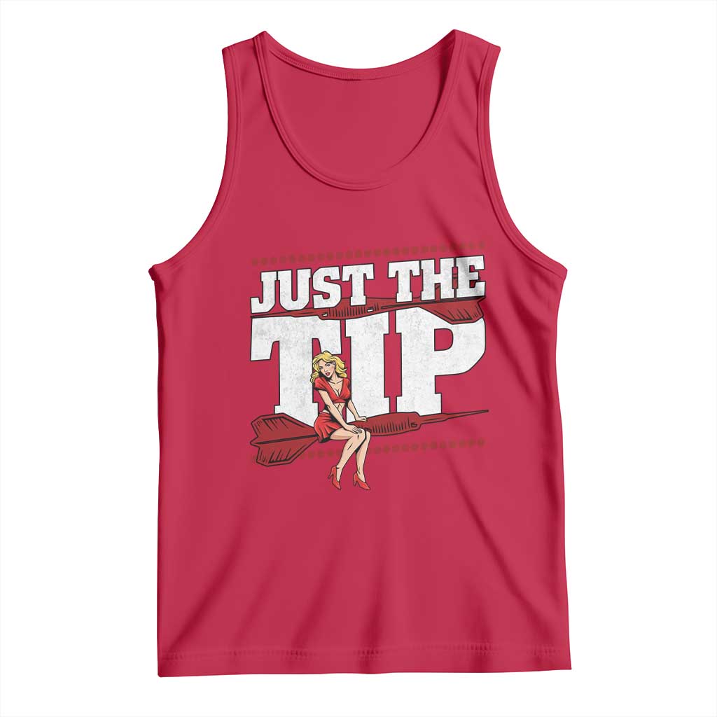 Funny Darts Player Gift Tank Top Just The Tip - Wonder Print Shop