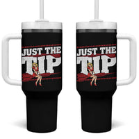 Funny Darts Player Gift Tumbler With Handle Just The Tip - Wonder Print Shop