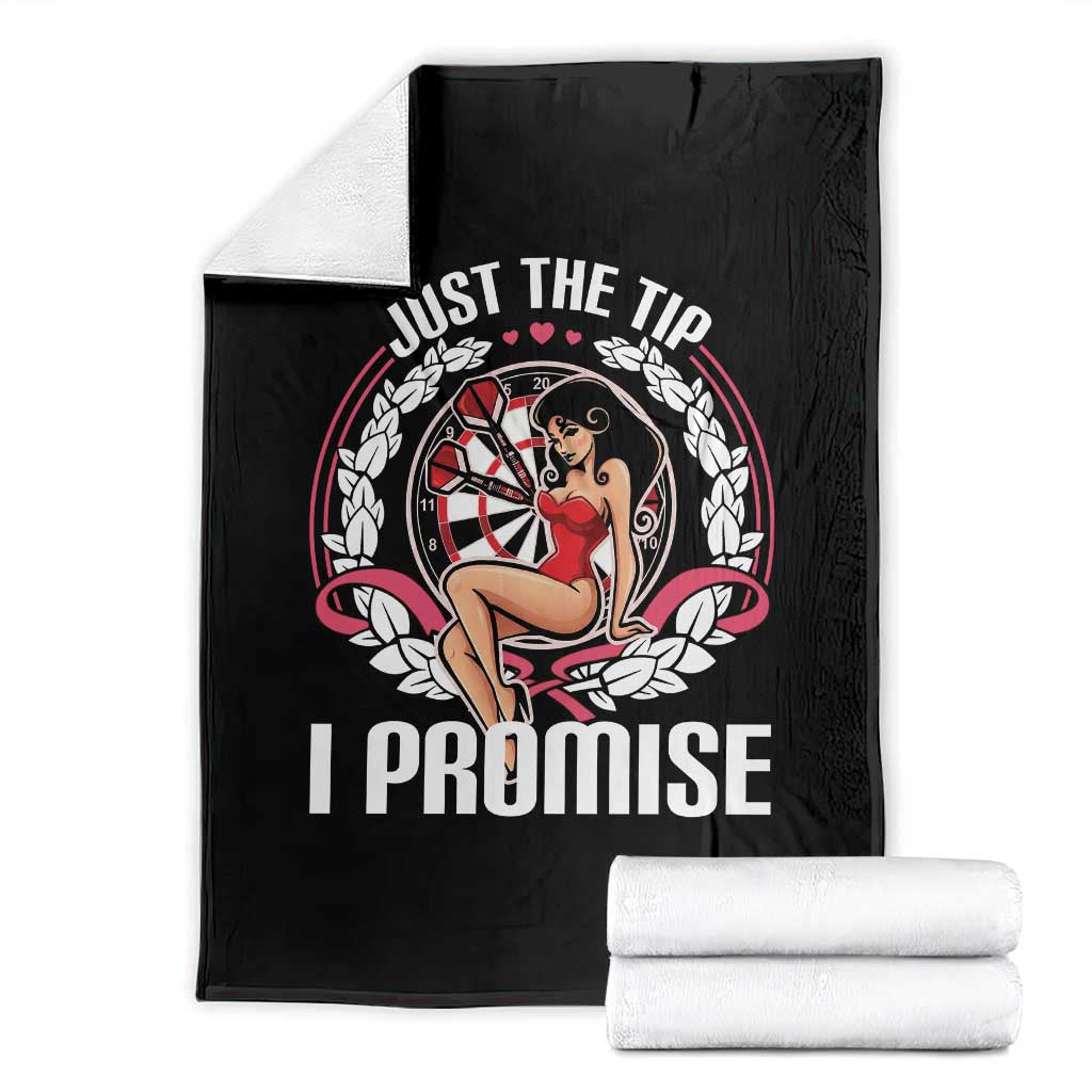 Just The Tip I Promise Throw Blanket Funny Dart Player Quote For Pub Fans - Wonder Print Shop