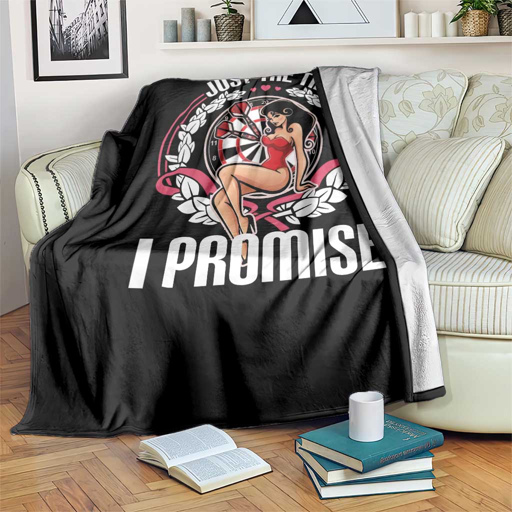 Just The Tip I Promise Throw Blanket Funny Dart Player Quote For Pub Fans - Wonder Print Shop