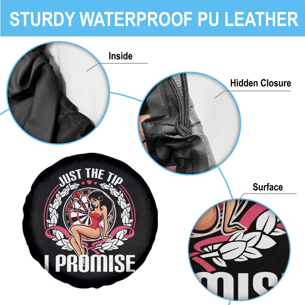 Just The Tip I Promise Spare Tire Cover Funny Dart Player Quote For Pub Fans - Wonder Print Shop