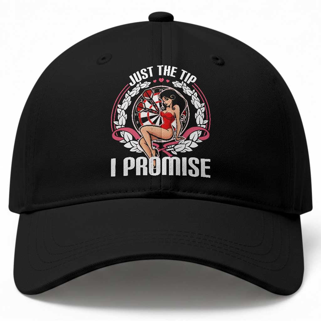 Just The Tip I Promise Baseball Cap Funny Dart Player Quote For Pub Fans