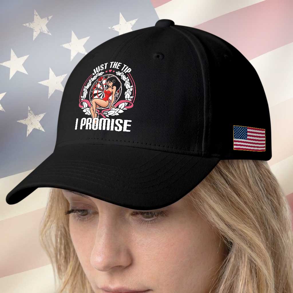 Just The Tip I Promise Baseball Cap Funny Dart Player Quote For Pub Fans