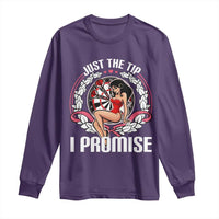 Just The Tip I Promise Long Sleeve Shirt Funny Dart Player Quote For Pub Fans - Wonder Print Shop