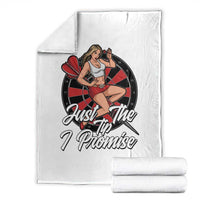 Just The Tip I Promise Throw Blanket Sexy Pin Up Girl Dartist Gift - Wonder Print Shop