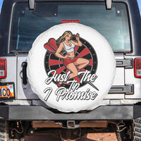 Just The Tip I Promise Spare Tire Cover Sexy Pin Up Girl Dartist Gift - Wonder Print Shop
