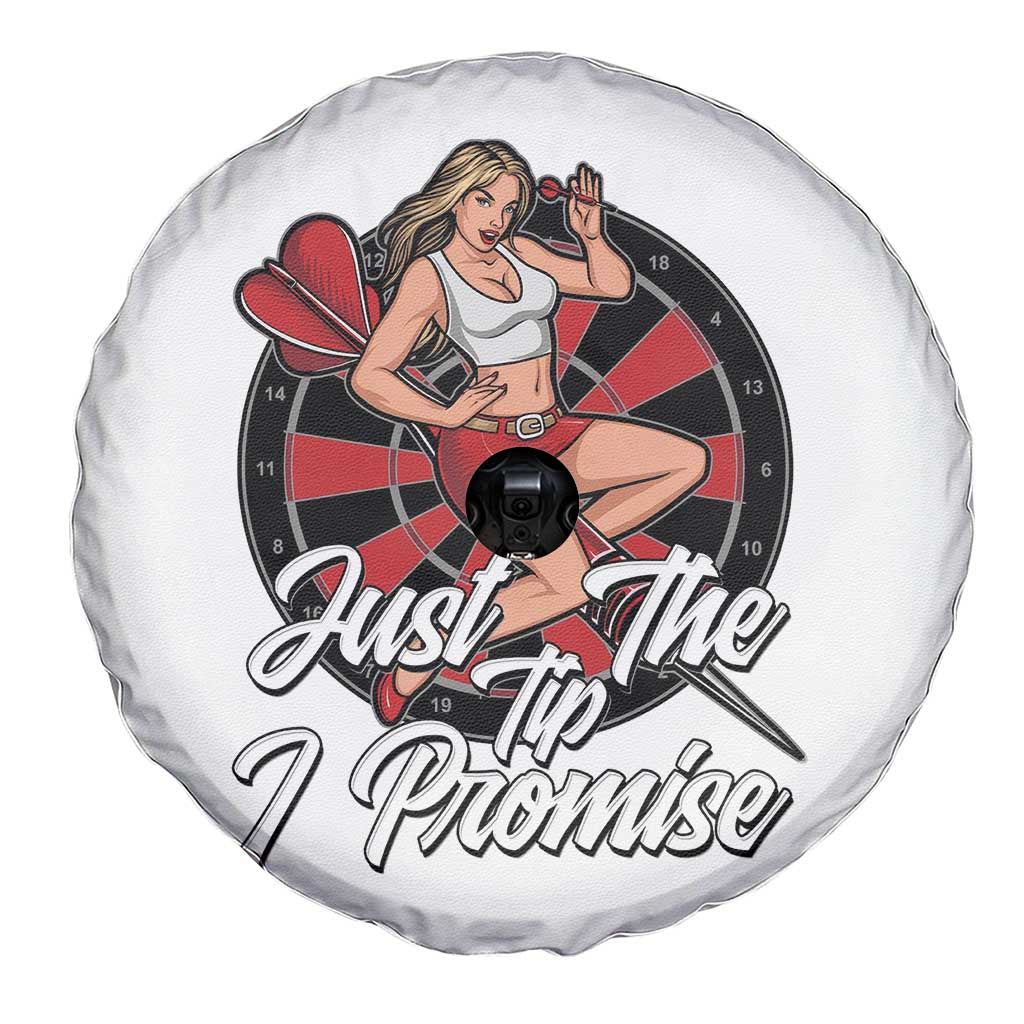Just The Tip I Promise Spare Tire Cover Sexy Pin Up Girl Dartist Gift - Wonder Print Shop