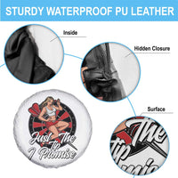 Just The Tip I Promise Spare Tire Cover Sexy Pin Up Girl Dartist Gift - Wonder Print Shop