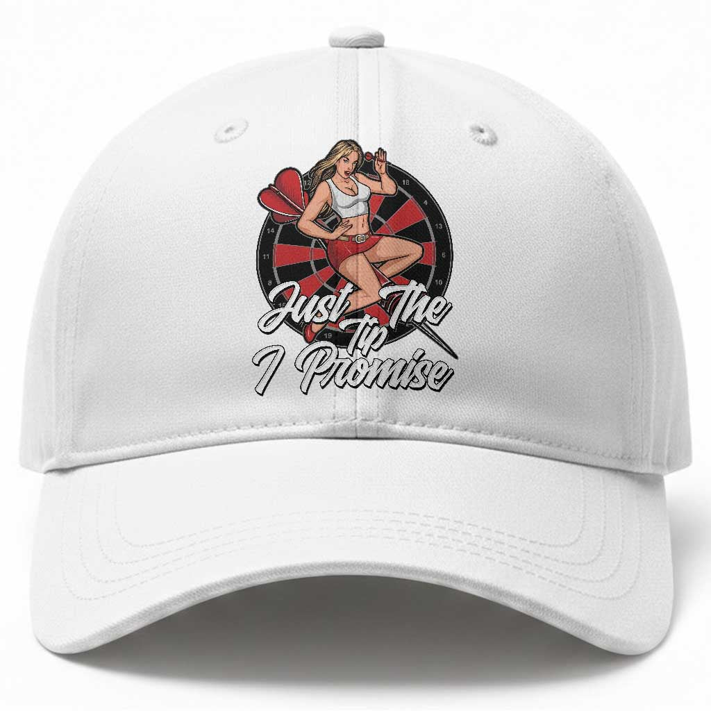 Just The Tip I Promise Baseball Cap Sexy Pin Up Girl Dartist Gift