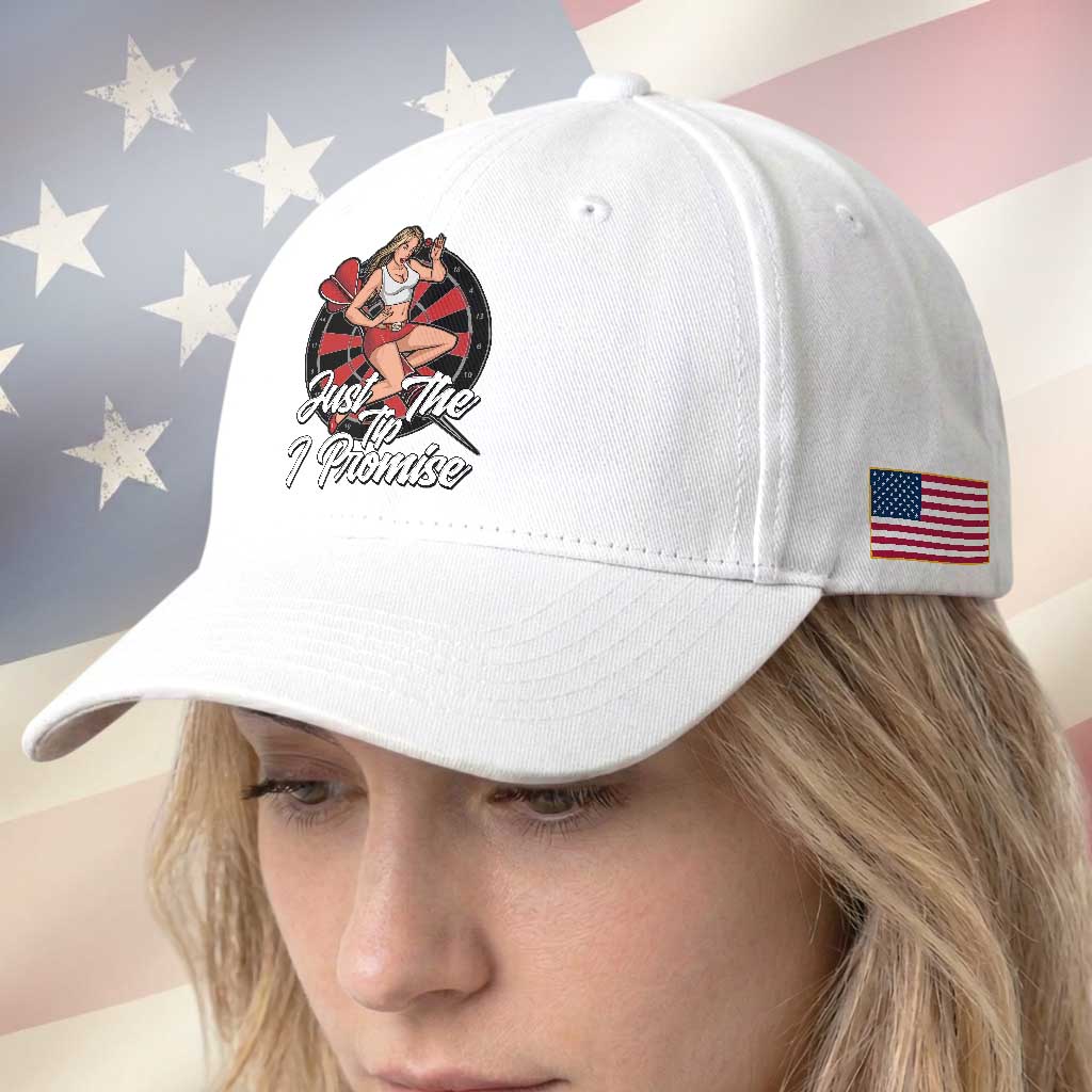 Just The Tip I Promise Baseball Cap Sexy Pin Up Girl Dartist Gift