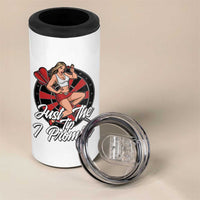 Just The Tip I Promise 4 in 1 Can Cooler Tumbler Sexy Pin Up Girl Dartist Gift - Wonder Print Shop