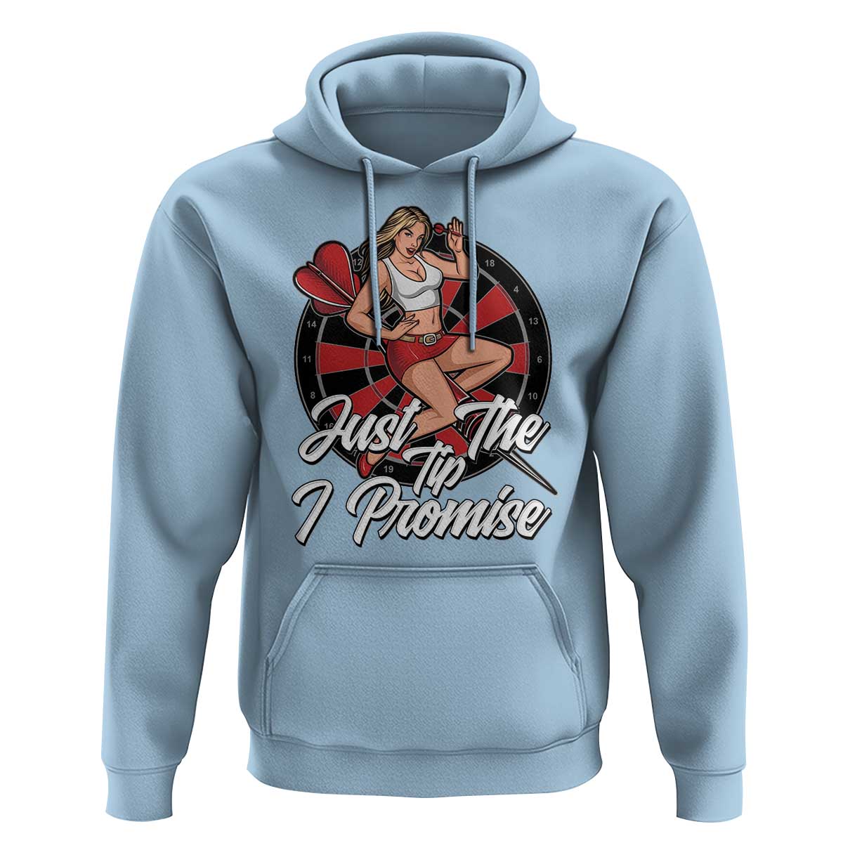 Just The Tip I Promise Hoodie Sexy Pin Up Girl Dartist Gift - Wonder Print Shop