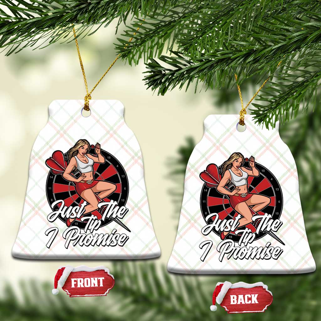 Just The Tip I Promise Ceramic Ornament Sexy Pin Up Girl Dartist Gift - Wonder Print Shop