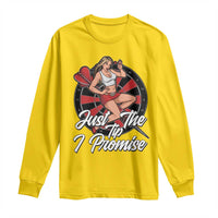 Just The Tip I Promise Long Sleeve Shirt Sexy Pin Up Girl Dartist Gift - Wonder Print Shop