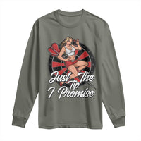 Just The Tip I Promise Long Sleeve Shirt Sexy Pin Up Girl Dartist Gift - Wonder Print Shop