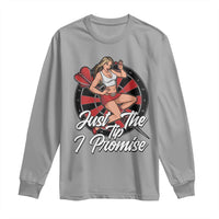 Just The Tip I Promise Long Sleeve Shirt Sexy Pin Up Girl Dartist Gift - Wonder Print Shop