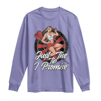 Just The Tip I Promise Long Sleeve Shirt Sexy Pin Up Girl Dartist Gift - Wonder Print Shop