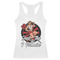Just The Tip I Promise Racerback Tank Top Sexy Pin Up Girl Dartist Gift - Wonder Print Shop