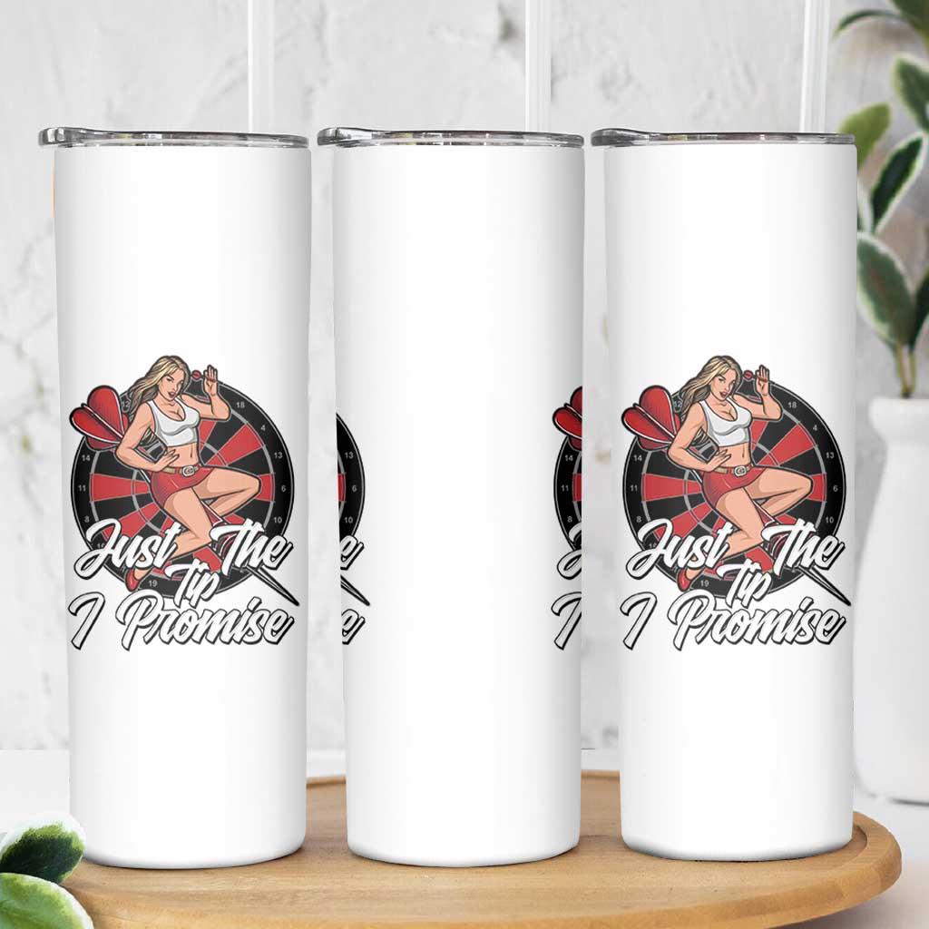 Just The Tip I Promise Skinny Tumbler Sexy Pin Up Girl Dartist Gift - Wonder Print Shop