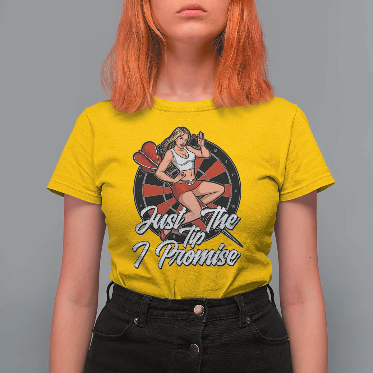 Just The Tip I Promise T Shirt For Women Sexy Pin Up Girl Dartist Gift - Wonder Print Shop